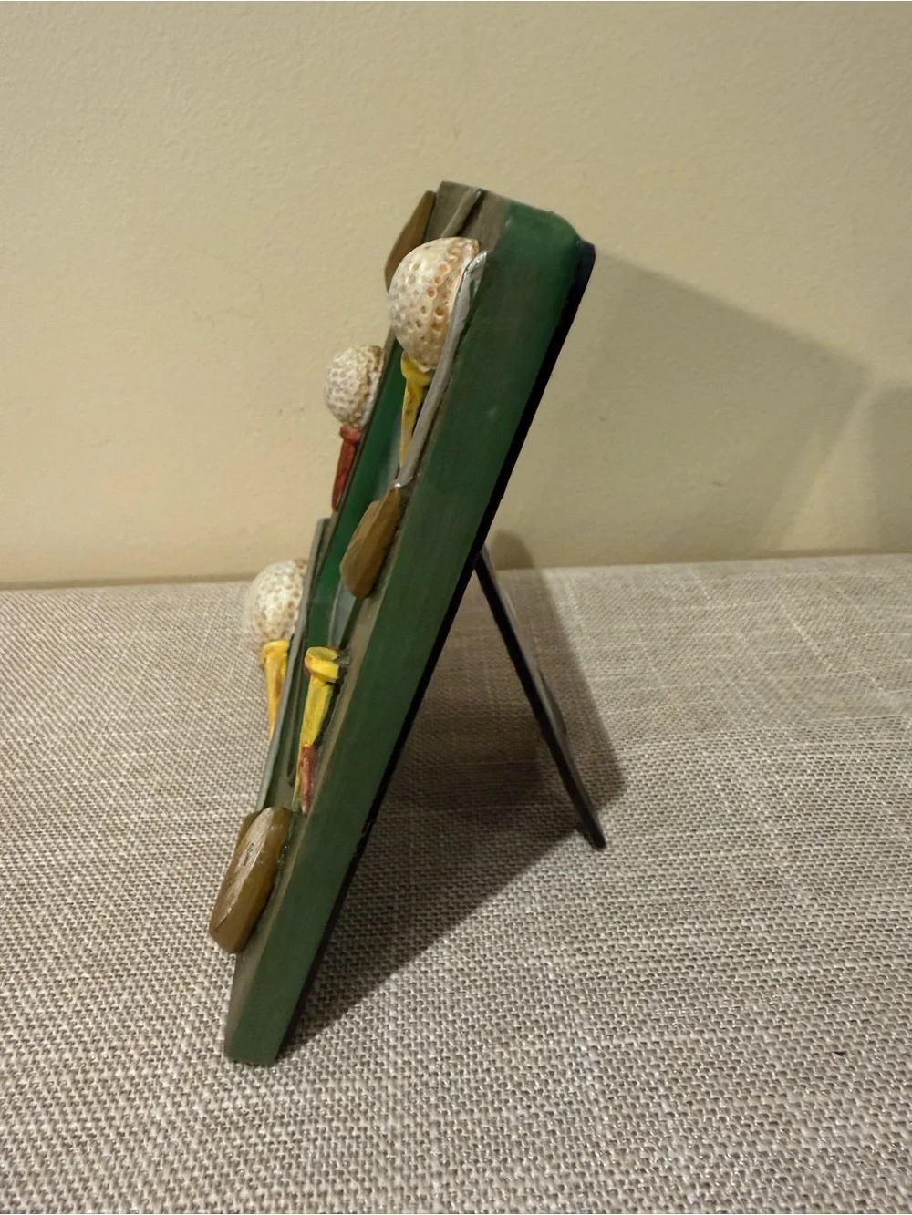 Dax / Connoisseur Frames Golf Photo Frame 4x4 Green Resin Clubs Balls⁠